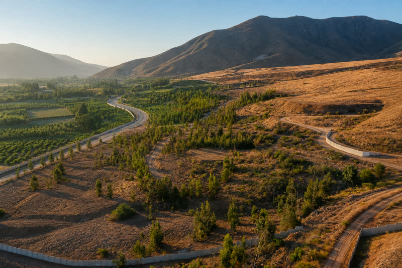El entorno del proyecto: huertas y cerros del Valle del Elqui